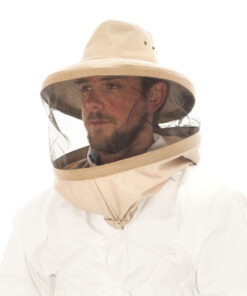 VELO ESFERICO C/SOMBRERO DE TELA BEIGE