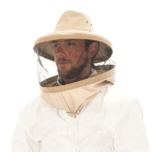 VELO ESFERICO C/SOMBRERO DE TELA BEIGE