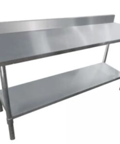 MESÓN DE TRABAJO A. INOX. 240X60X83 cm