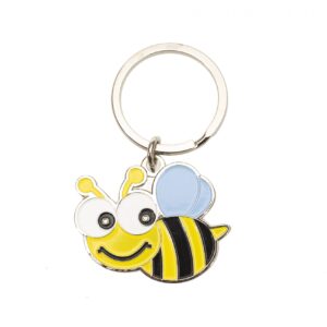 LLAVERO ABEJA METALICO ALAS CELESTES IMP.