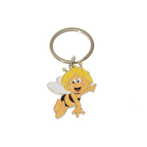 LLAVERO ABEJA METÁLICO ALAS BLANCAS IMP.