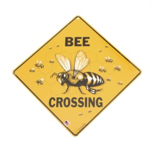 CARTEL METÁLICO BEE CROSSING