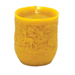 MOLDE SILICONA VELA REDONDA CON PAISAJE 8 cm