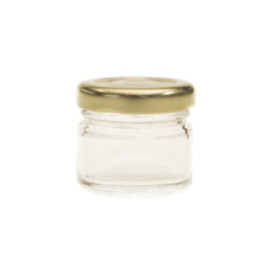 FRASCO VIDRIO C/TAPA DORADA 40 g