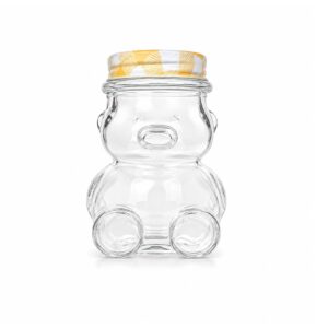 FRASCO VIDRIO OSITO CON TAPA CUADRILLE 42 g CAJA 24 UNIDADES
