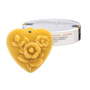 MOLDE SILICONA CORAZON CON PEONIA 8 cm