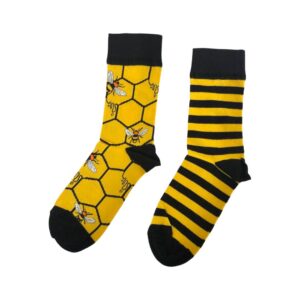 CALCETIN ADULTO LARGO AMARILLO-NEGRO