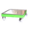 BANDEJA PARA ALZAS AC.INOX. 45X52 CON CARRO PLASTICO QUARTI