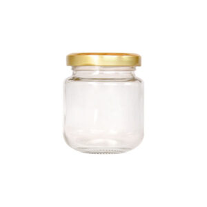 FRASCO REDONDO 250 GR/ 180 ml TAPA NEGRA O DORADA 58MM CAJA 140 Unidades