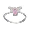 ANILLO PLATA ABEJA CIRCON ROSA