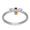ANILLO PLATA ABEJA ESMALTADA CIRCONES