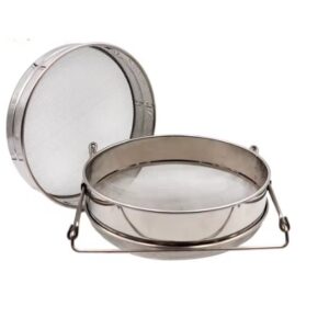 COLADOR DOBLE TAMIZ AC.INOX. FONDO MEDIO