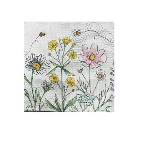 FUNDA COJIN FLORES 45X45 CM