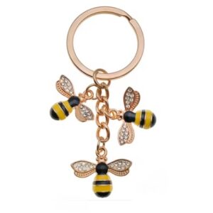 LLAVERO ABEJA ALITAS CON BRILLOS