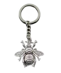 LLAVERO ABEJA METAL PLATEADO