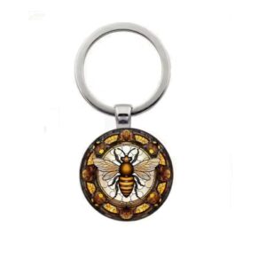 LLAVERO ABEJA ACRILICO MOSAICO