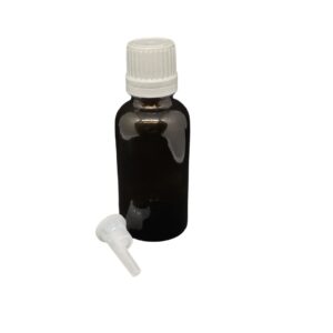 FRASCO 30 ML. VIDRIO CON GOTARIO (TAPA BLANCA)