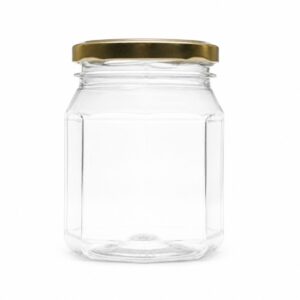 ENVASE PET OCTOGONAL CON TAPA DORADA 1 kg / 750 ml - Caja 40 un