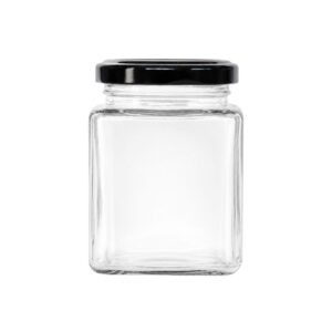 FRASCO VIDRIO CUADRADO CON TAPA METALICA 350 g / 280 ml- Caja 72 un