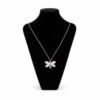 COLLAR ABEJA ESMALTADA CIRCONES B/N